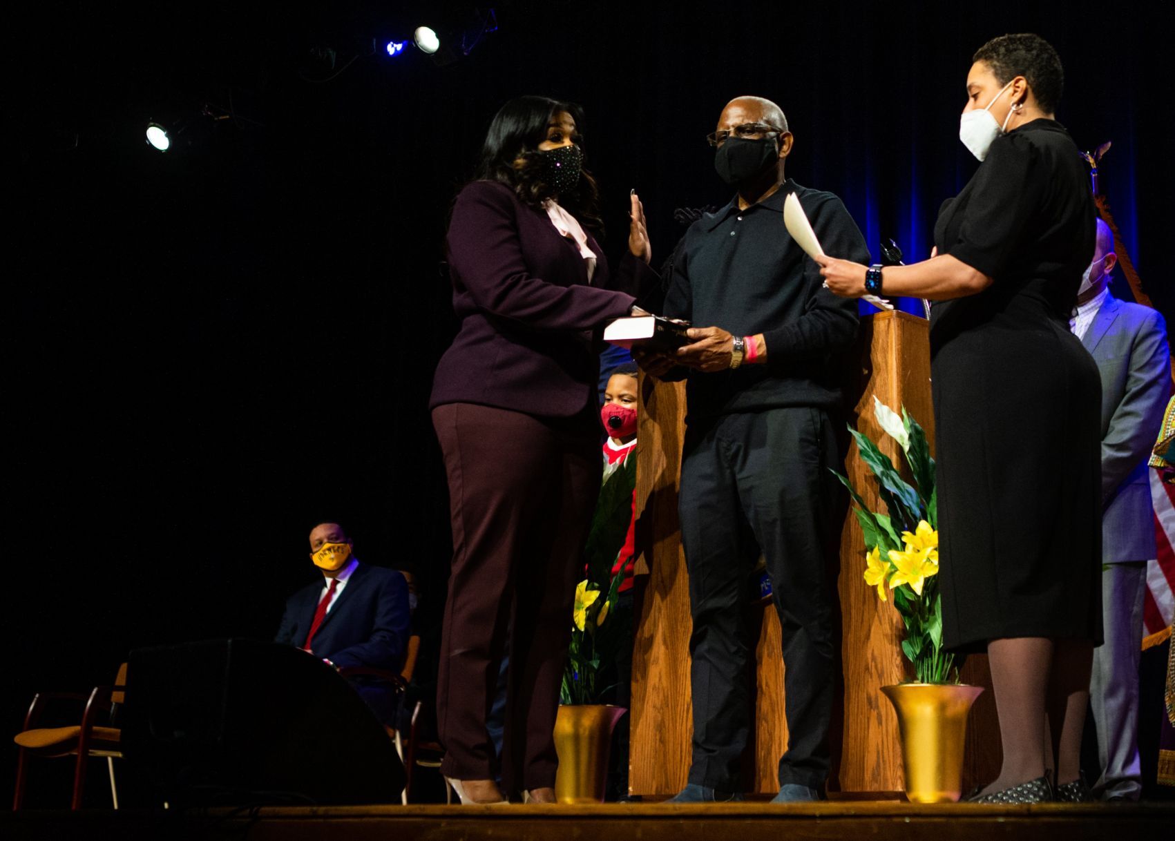 Cori Bush holds local swearing-in
